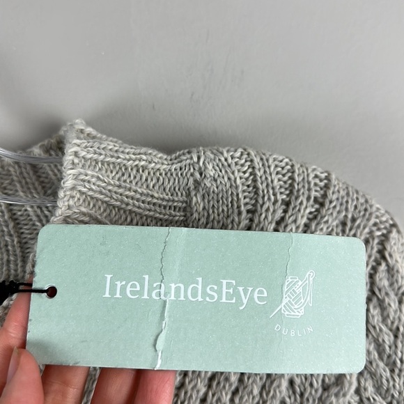 NWT IrelandsEye Portroe Fisherman Cable Knit 100% Wool Sweater Sz M Quiet Luxury - Picture 9 of 12